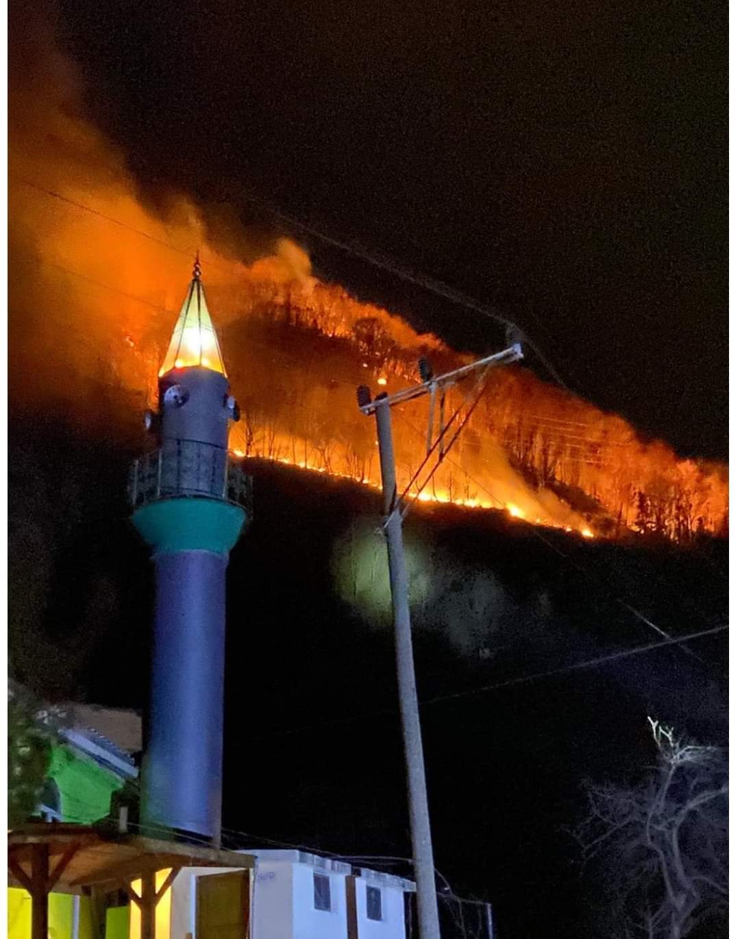 Borçka’da Yangın