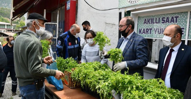 Artvin Belediyesi Fide Dağıttı