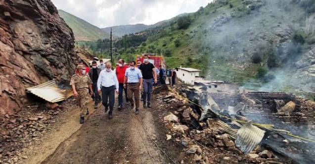 Vali Doruk, Yangın Bölgesinde İncelemelerde Bulundu