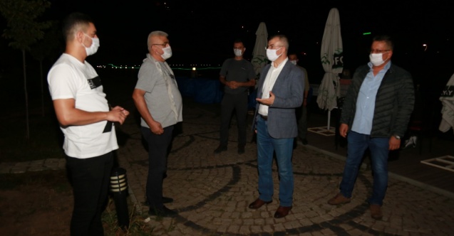 Vali Doruk, Koronavirüs Tedbirleri Denetimlerine Gece de Devam Etti